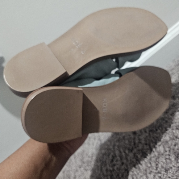 Kelsi Dagger Blue Suede Twist Tide Slide Sandals Size 7 - Picture 7 of 9